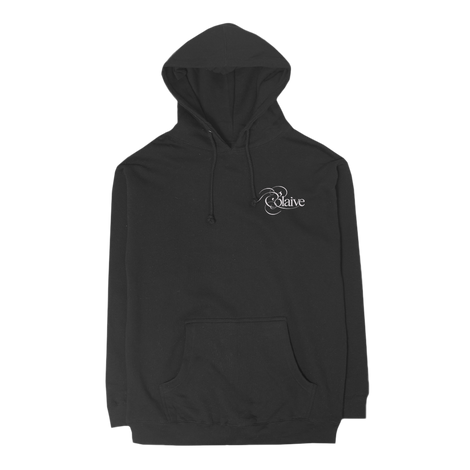 black logo hoodie Front