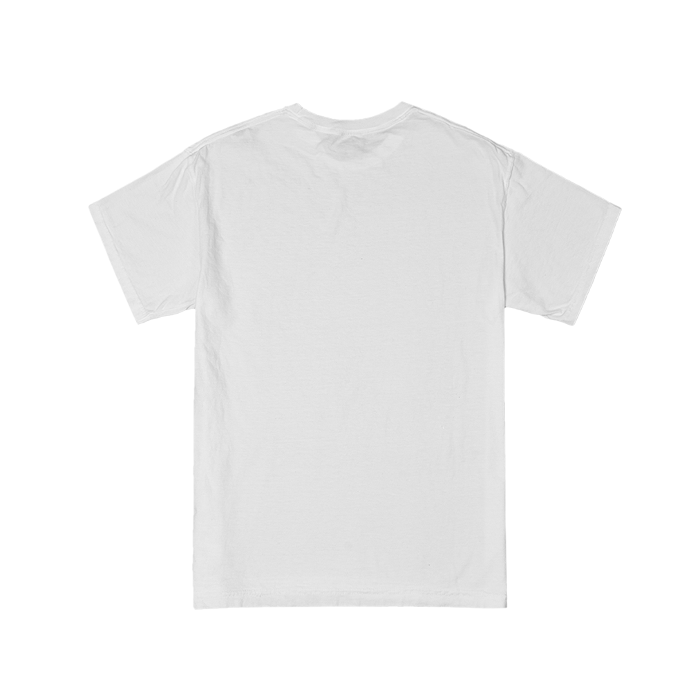 white logo t-shirt back
