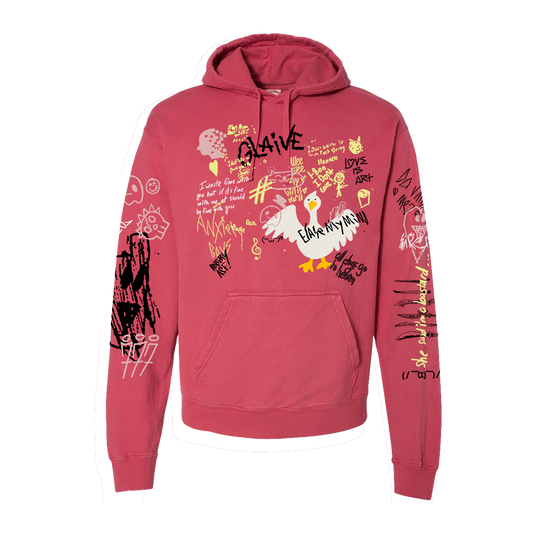 Glaive Red Sketch Hoodie Front
